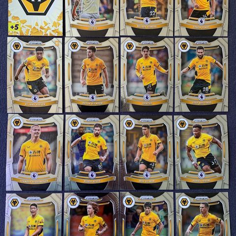 Wolverhampton Fotballkort - Komplett Team set (16 kort) Jimenez, Traore, Neves