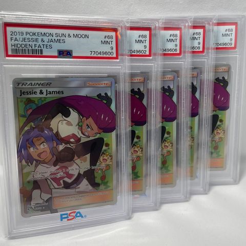 Pokemon Jessie & James Hidden Fates PSA 9