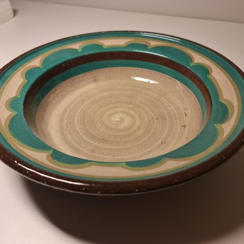 Gann Graveren fat/skål i keramikk, med stempel. Vintage