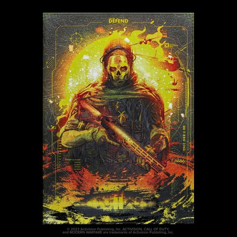 Limited Edition Displate - Call of Duty - Black Light - X/1000