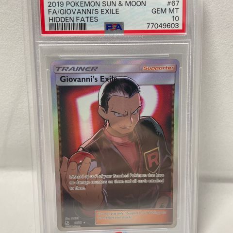 Pokemon Giovannis Exile Hidden Fates PSA 10