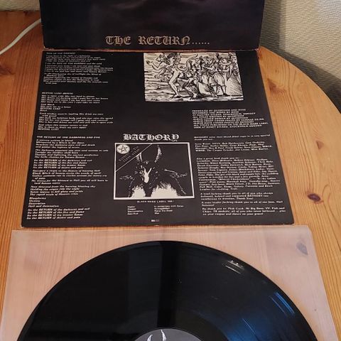 BATHORY - THE RETURN LP 1985 ORG + INNER