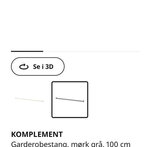 Garderobestang Ikea Komplement 2x beige