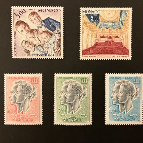 Frimerker MONACO 1966 Postfriske MNH Luftpost