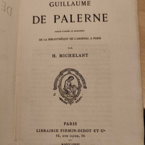 Guillaume de Palerne (Societe des Anciens Textes Francais, 1876)