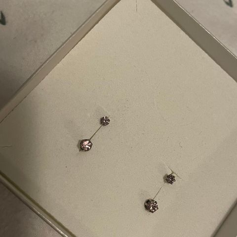 Rosa/lilla sølv studs