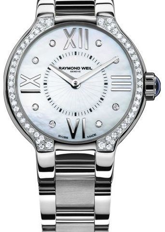 Raymond Weil Noemia med diamanter, Mother of Pearl skive