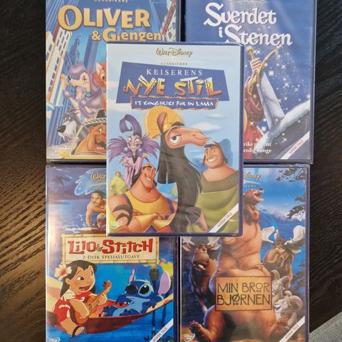 Uåpnede Disney DVD'er