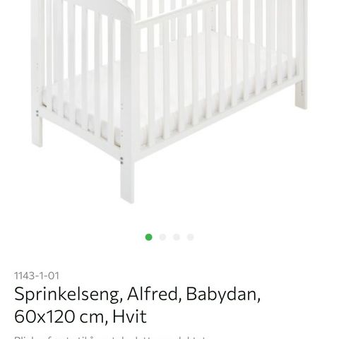 Sprinkelseng Babydan 60x120