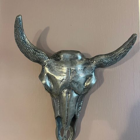 Tøff buffalo hodeskalle  i metall