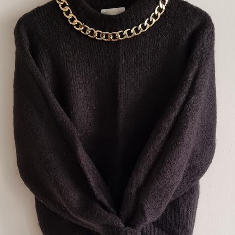 Sort genser m.chain//H&M//Str.XS