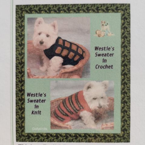 Westie Terrier's Sweaters in Knitting and Crochet