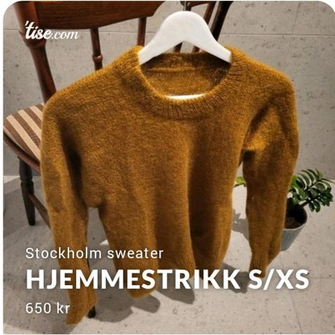 Stockholm Sweater hjemmestrikket S/XS