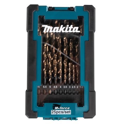 MAKITA METALBORSETT 1-13MM D-67599 M-FORCE METALL SETT MED 25 BOR