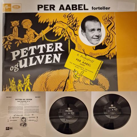 PER AABEL FORTELLER PETTER OG ULVEN  1956 - VINTAGE/RETRO LP-VINYL (ALBUM)