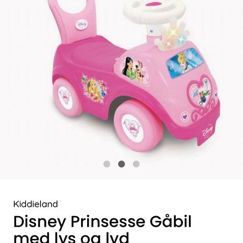 Gåbil Disney Prinsesse med lys og lyd