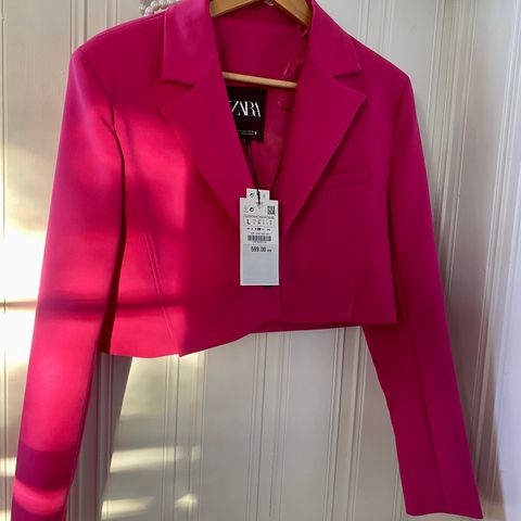 Zara Cropped rosa blazer Ubrukt m/lapper, Julegave?