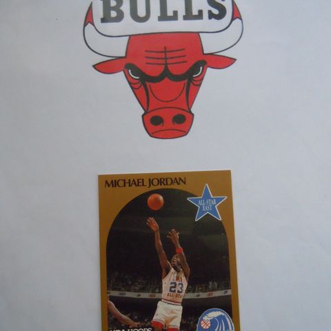 Vintage NBA All-Star 1990 Michael Jordan Chicago Bulls basketballkort samlerkort