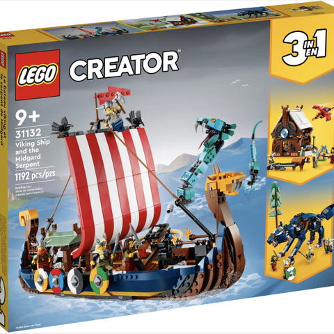 LEGO 3-i-1 31132 "Viking ship and the midgard serpent"