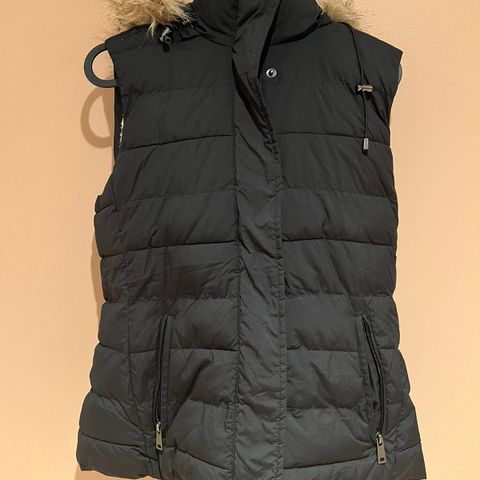 Banana Republic Puffer Vest Avtakbar fuskepels hettejakke Fleece