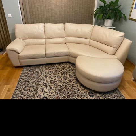 Natuzzi italiensk skinnsofa