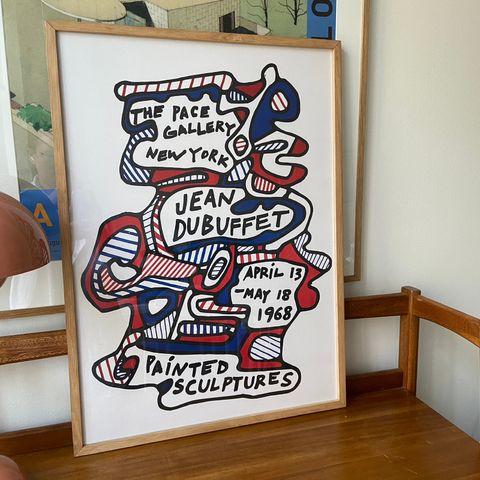 Trykk Dubuffet-utstillingsplakat 50x70 cm