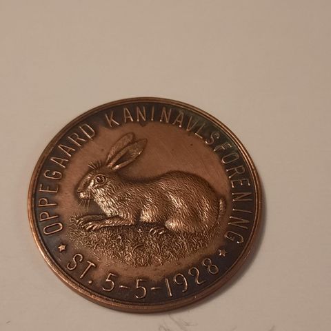 Oppegaard kaninavlsforening 1928 - 2 den premie - Medalje