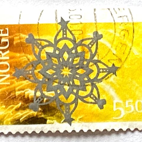 Norge 2002 Julefrimerker Variant mangler noe rød farge NK 1486 Stemplet