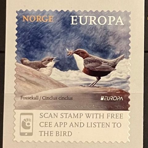 Norge frimerker postfrisk, nk 2005, Fossekallen - Norges nasjonalfugl