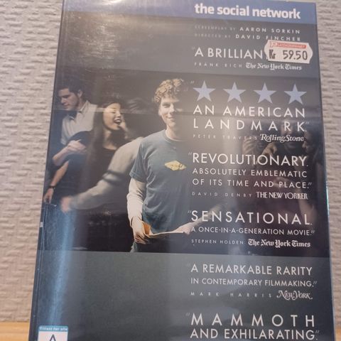 The Social Network - Drama (DVD) –  3 filmer for 2