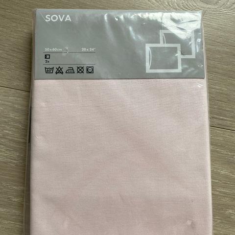 Putetrekk i str. 50x60 cm i dus rosa farge