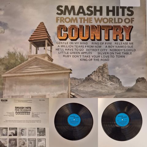 SMASH HITS/FROM THE WORLD OF COUNTRY  - VINTAGE/RETRO LP-VINYL (ALBUM)