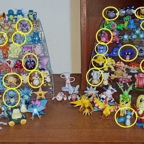 Søker etter en god del eldre Pokemon TOMY figurer