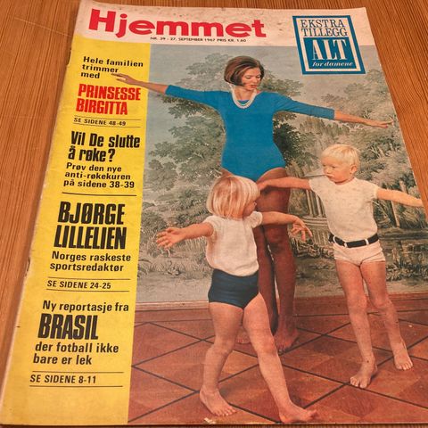 HJEMMET Nr. 39 - 1967 - ANTHONY QUINN, MED 5 BILDER  / BJØRGE LILLELIEN, 4 BILD