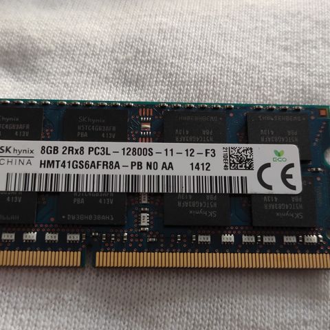 8GB SK Hynix 12800s / 1600MHz / SODIMM DDR3 / DDR3L RAM