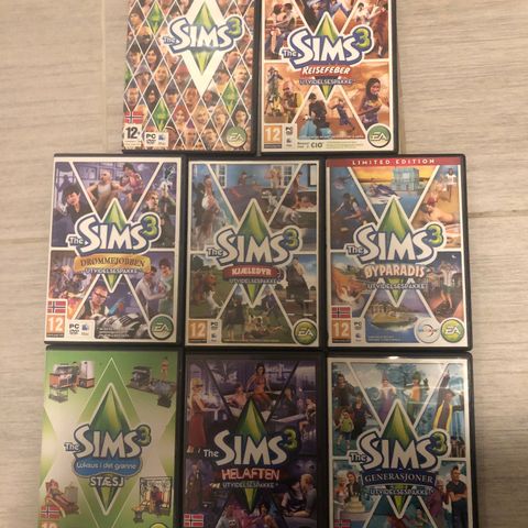 The Sims 3+10 utvidelser. Sims 4