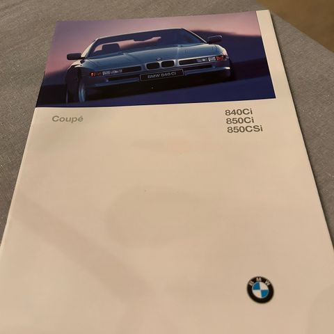 BMW E31 brosjyre