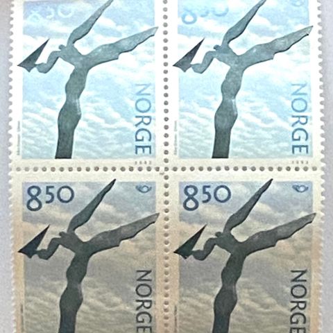 Norge 2002 Norden XIII Tema: Samtidskunst NK  1466  4-blokk Stemplet