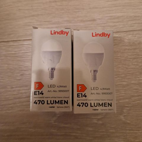 Lindby E14 4.9W warm white led lyspærer