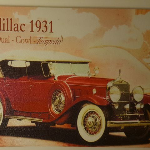 "Cadillac 1931"  Bilde på lerret . trnd 75