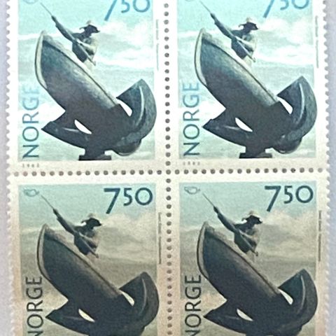 Norge 2002 Norden XIII Tema: Samtidskunst NK  1465  4-blokk Stemplet