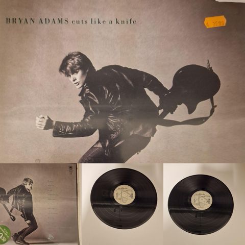 BRYAN ADAMS/CUTS LIKE A KNIFE 1983 - VINTAGE/RETRO LP-VINYL (ALBUM)