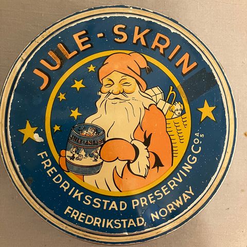 Juleskrin fra Fredrikstad Preserving Co (1920-tallet)