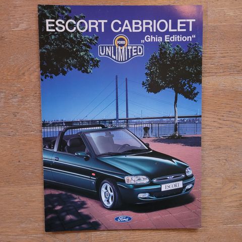 Brosjyre Ford Escort Cabriolet Ghia Edition 1997