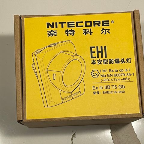 Nitecore EH1 Oppladbar Hjelm Lykt ATEX EX