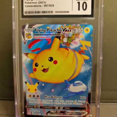 Flying Pikachu Vmax #7 - Pokemon Celebrations CGC Gem Mint 10