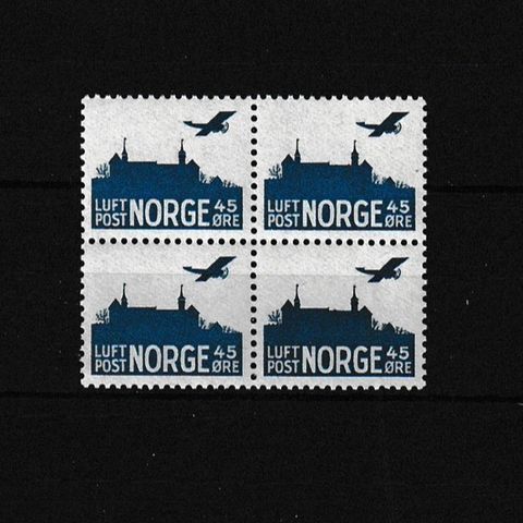 Norge 1941 - Luftpost U/vm. - postfrisk 4-blokk  (N-1)