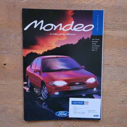 Brosjyre Ford Mondeo 1996 (oktober 1995)