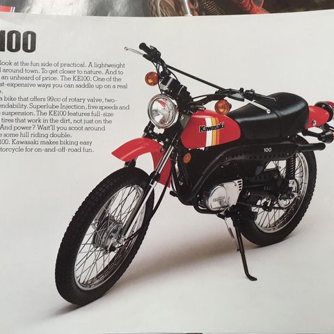 Kawasaki KE 100 Brosjyre