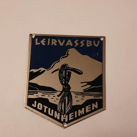 Eldre Leirvassbu Jotunheimen - Metall merke